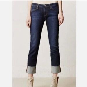 AG ADRIANO GOLDSCHMIED The Stevie Cuff Slim Straight Cuffed Jeans Size 29